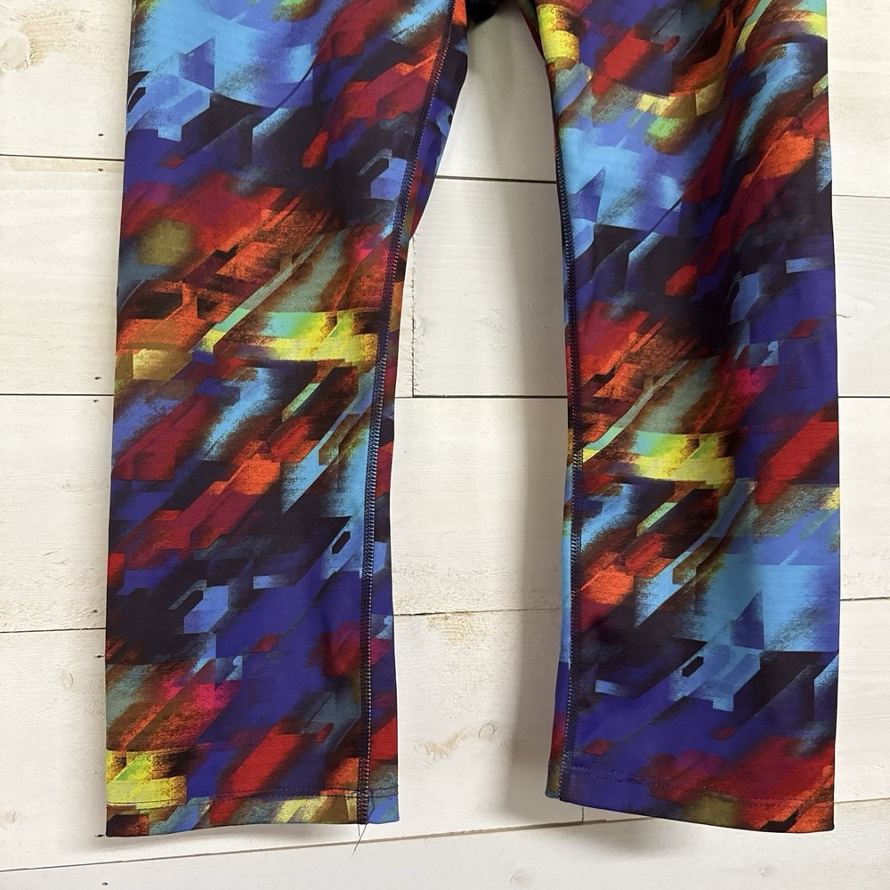 Athleta Pants Women's Size S Athletic Capri Leggings Colorburst Sonar Yoga - Picture 10 of 13